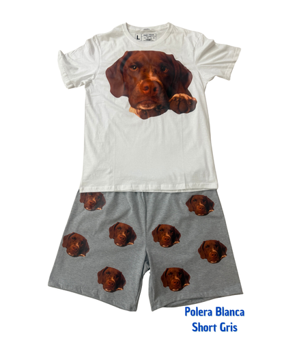 Pijama Personalizado Polera + Short Hombre