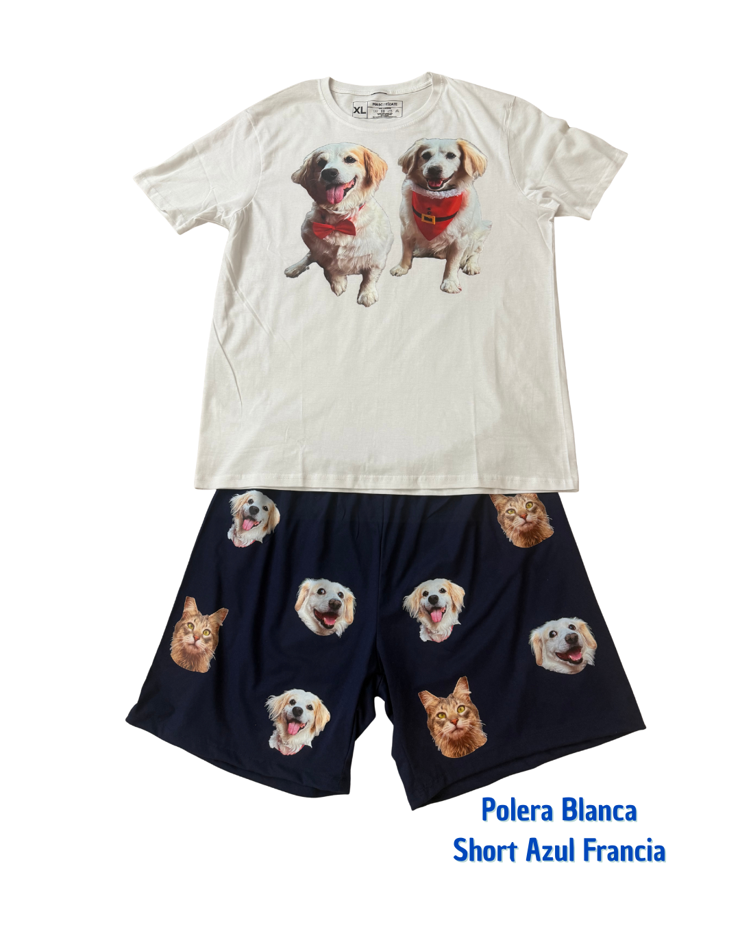 Pijama Personalizado Polera + Short Hombre