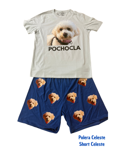 Pijama Personalizado Polera + Short Hombre