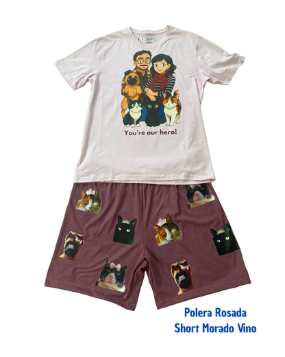 Pijama Personalizado Polera + Short Hombre