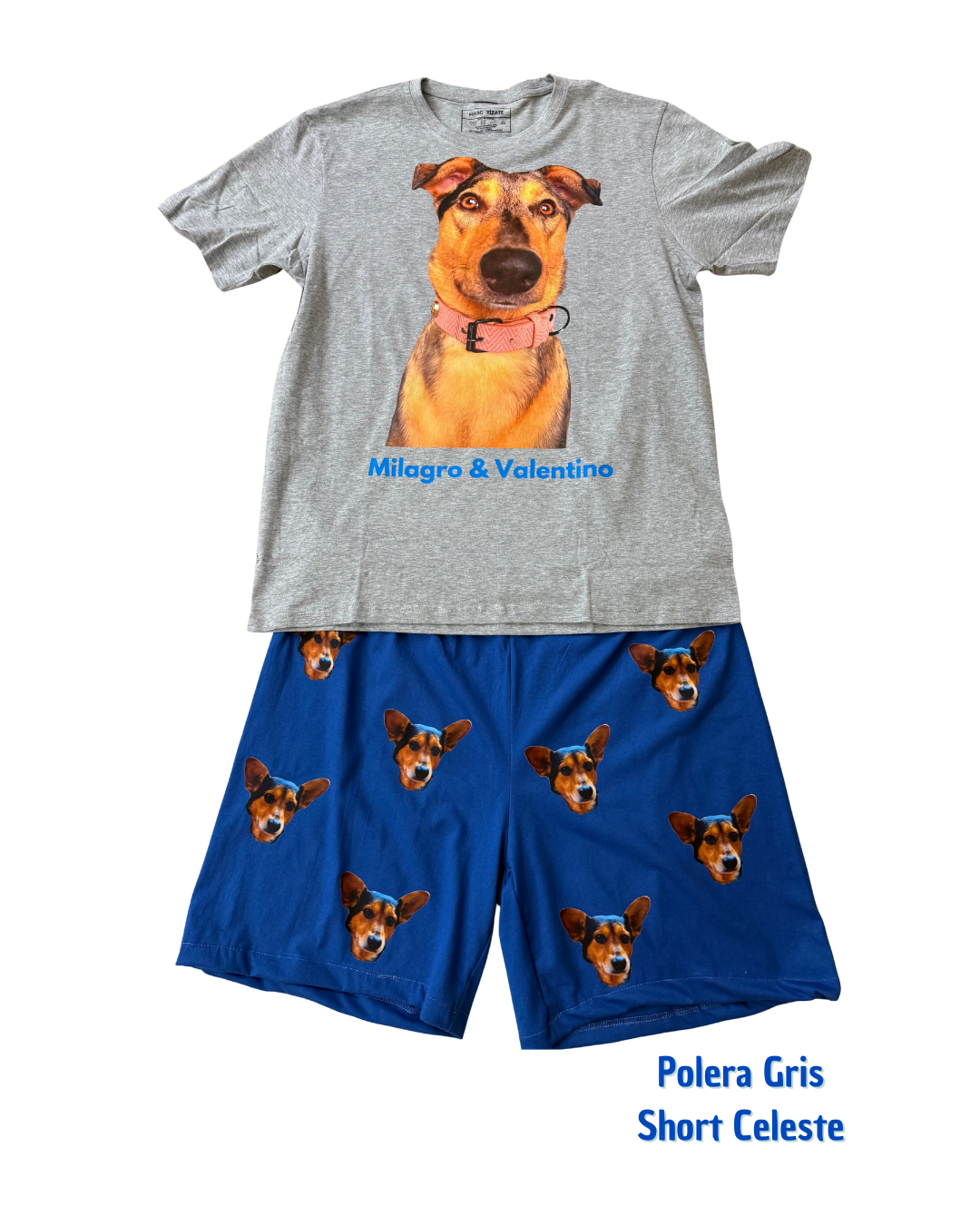 Pijama Personalizado Polera + Short Hombre