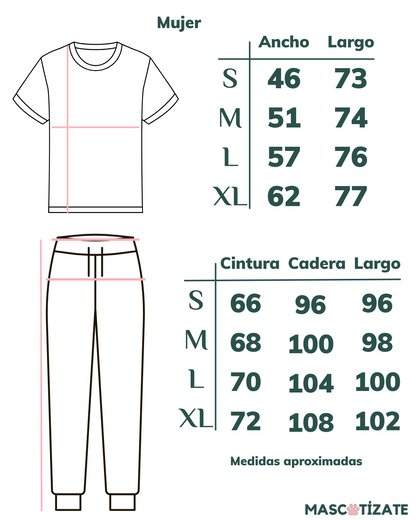 Pijama Personalizado Polera + Pantalón Mujer