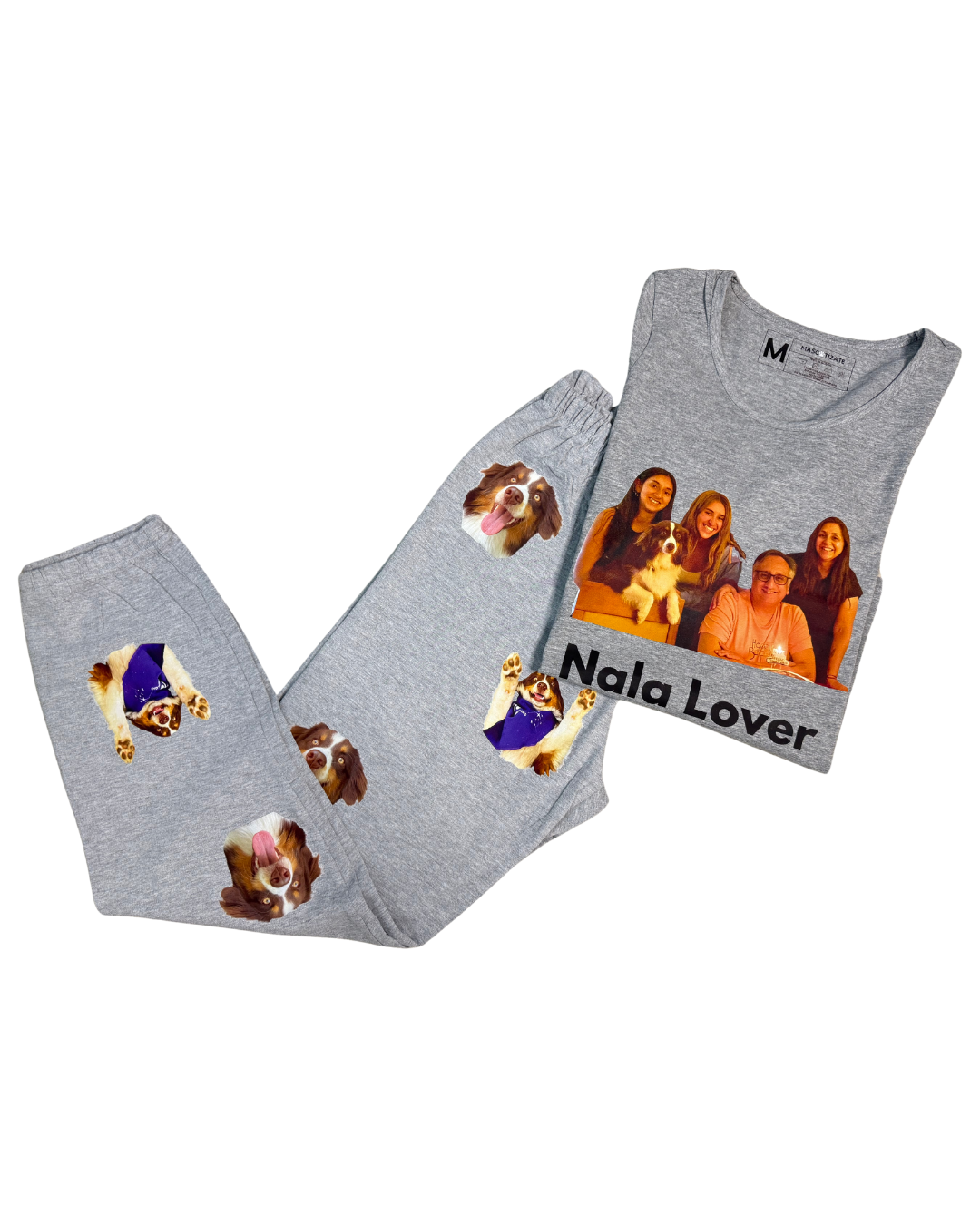 Pijama Personalizado Polera Manga Larga + Pantalón Mujer