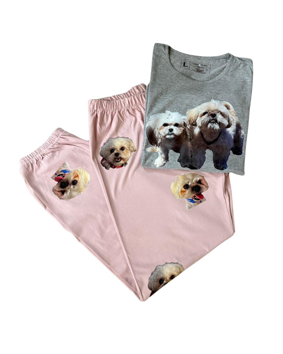 Pijama Personalizado Polera Manga Larga + Pantalón Mujer