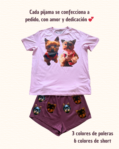Pijama Personalizado Polera + Short Mujer