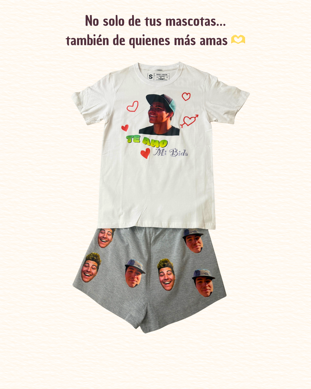 Pijama Personalizado Polera + Short Mujer