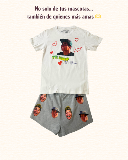 Pijama Personalizado Polera + Short Mujer