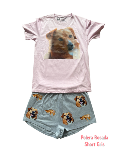 Pijama Personalizado Polera + Short Mujer