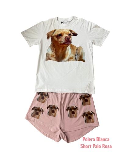 Pijama Personalizado Polera + Short Mujer