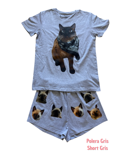 Pijama Personalizado Polera + Short Mujer