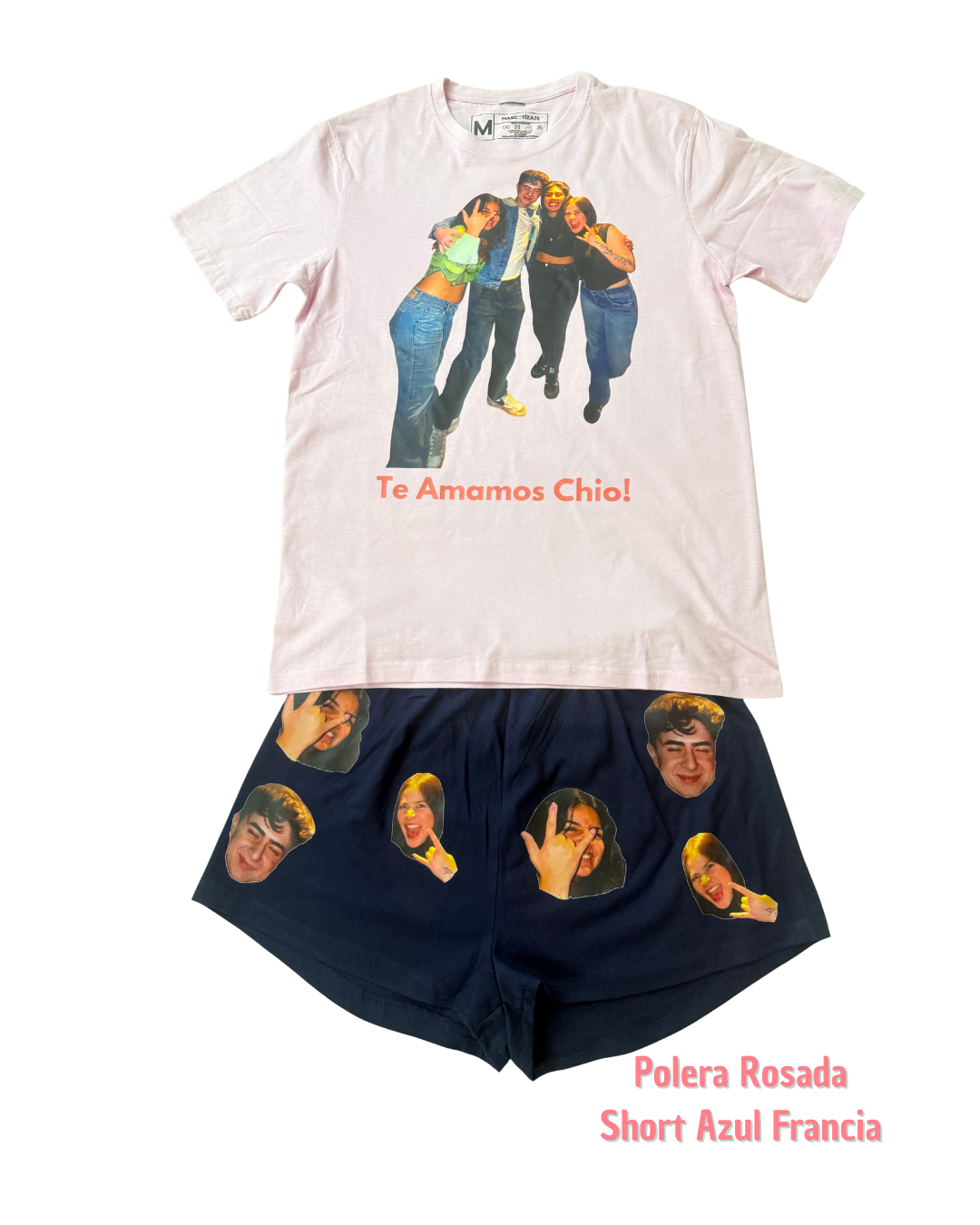 Pijama Personalizado Polera + Short Mujer