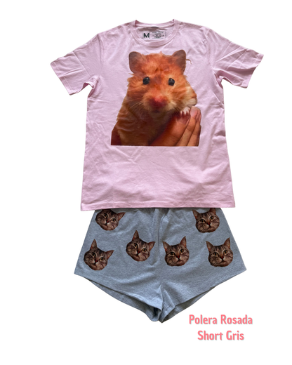 Pijama Personalizado Polera + Short Mujer