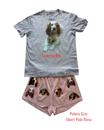 Pijama Personalizado Polera + Short Mujer