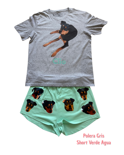 Pijama Personalizado Polera + Short Mujer