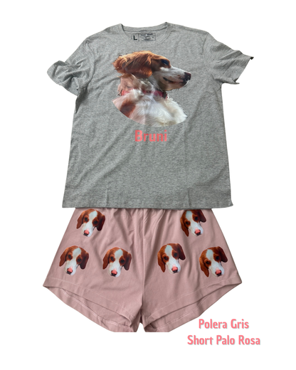 Pijama Personalizado Polera + Short Mujer