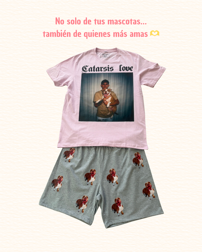 Pijama Personalizado Polera + Short Hombre