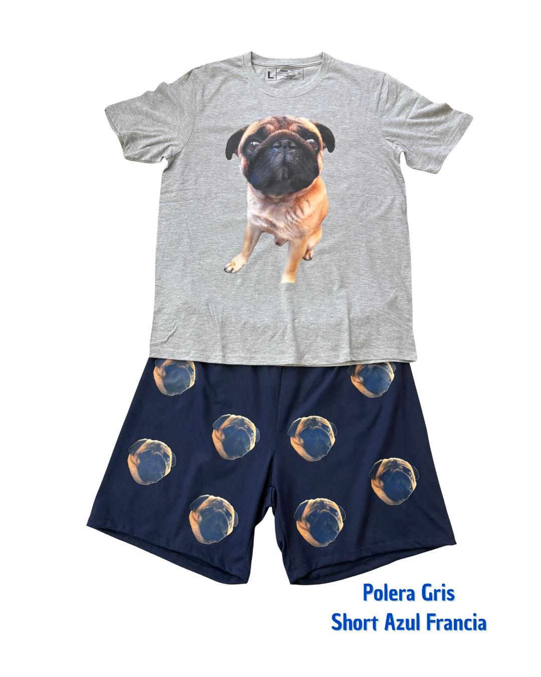 Pijama Personalizado Polera + Short Hombre