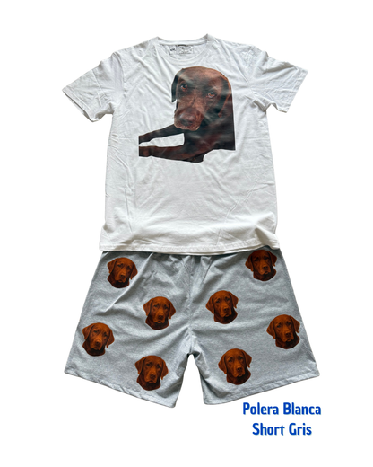 Pijama Personalizado Polera + Short Hombre