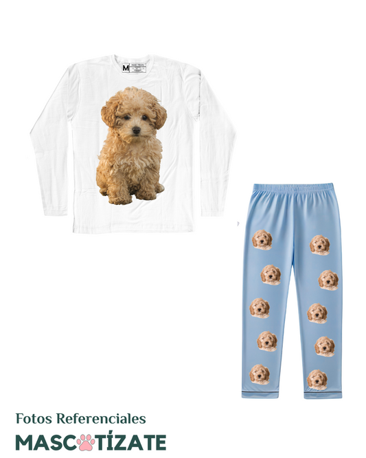 Pijama Personalizado Polera Manga Larga + Pantalón Niños