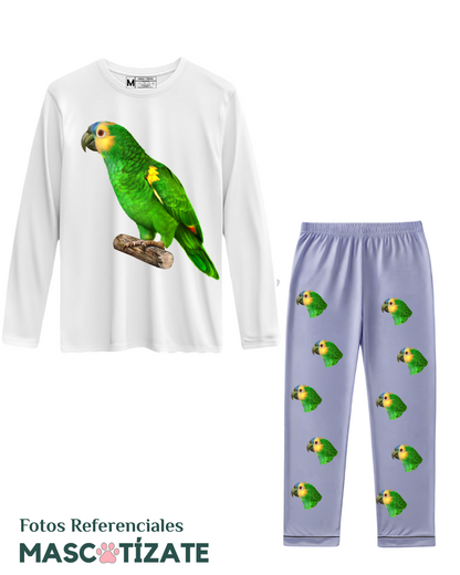 Pijama Personalizado Polera Manga Larga + Pantalón Mujer