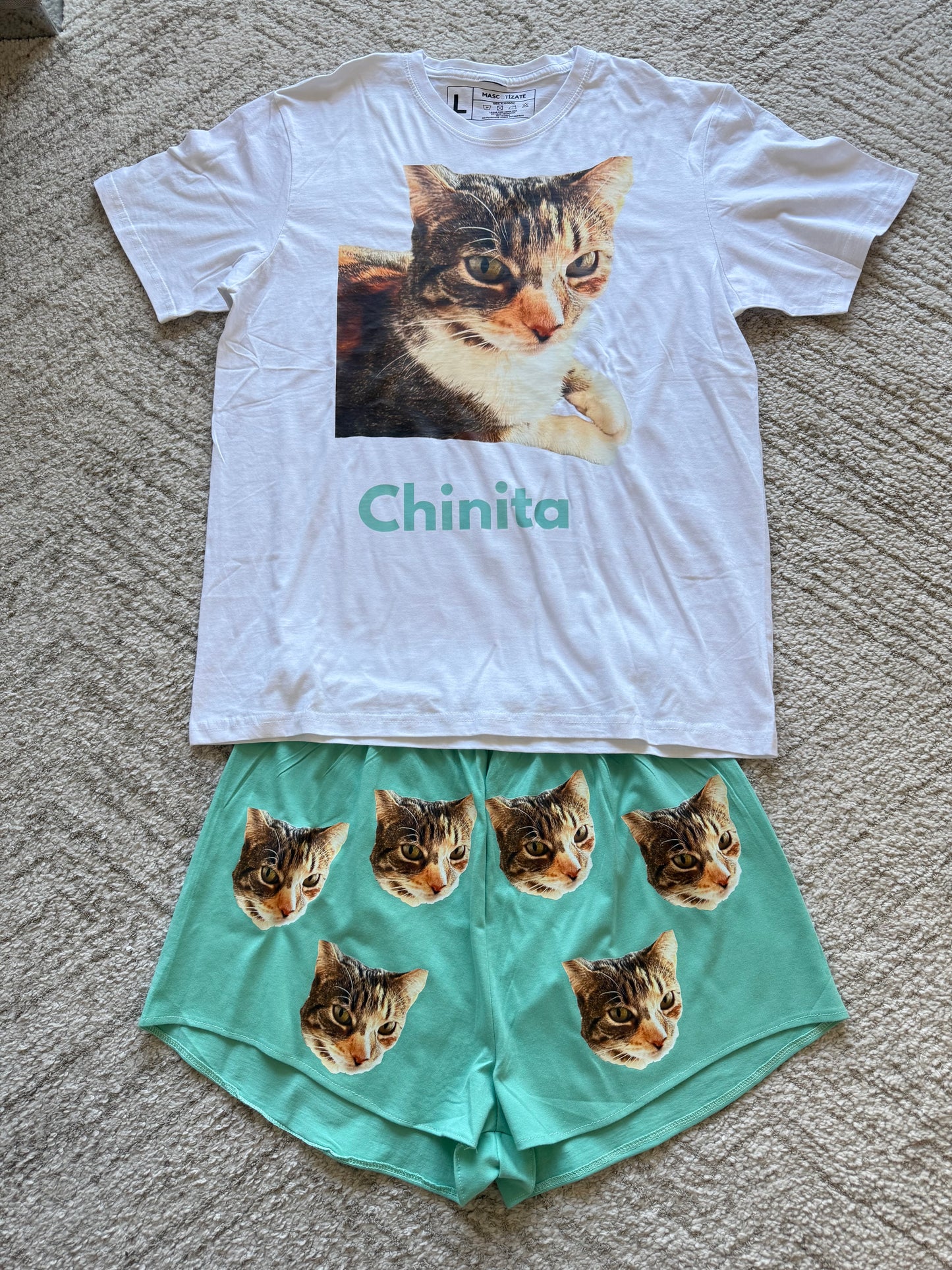 Pijama Personalizado Polera + Short Mujer