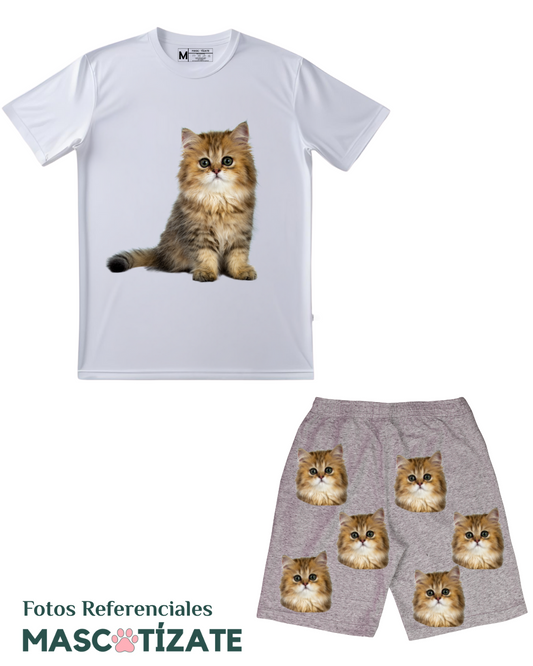 Pijama Personalizado Polera + Short Mujer